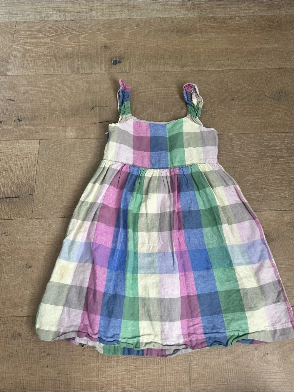 GAP Pastel Multicolor Plaid Sundress - Pink, Blue, Green, Purple, Cream